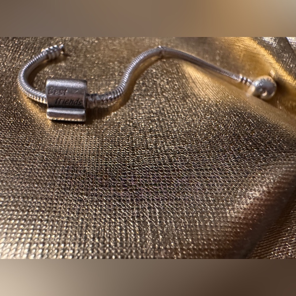 Silver pandora bracelet with Best Friends charm